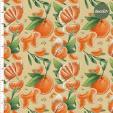 Digital Printed Fabric with a Tangerine Breeze and Fresh Coolness in an Orange World